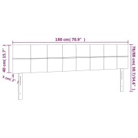 WOWONA Kopfteile 2 Stk. Dunkelbraun 90x5x78/88 cm Stoff