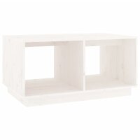 vidaXL Couchtisch Weiß 80x50x40 cm Massivholz Kiefer