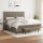 vidaXL Boxspringbett mit Matratze Taupe 180x200 cm Stoff