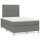 vidaXL Boxspringbett mit Matratze Dunkelgrau 120x200 cm Stoff