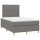 vidaXL Boxspringbett mit Matratze Dunkelgrau 120x200 cm Stoff