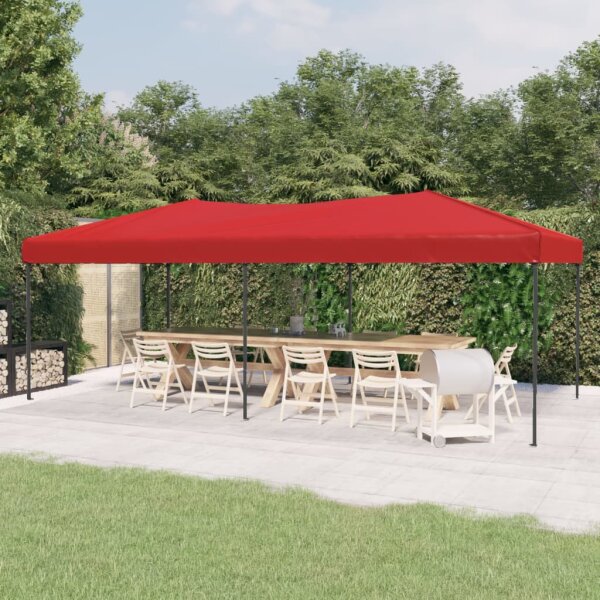 vidaXL Partyzelt Faltbar Rot 3x6 m