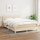 WOWONA Boxspringbett mit Matratze Creme 140x190 cm Stoff