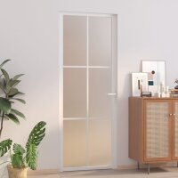 vidaXL Innentür 76x201,5 cm Weiß Mattglas und...