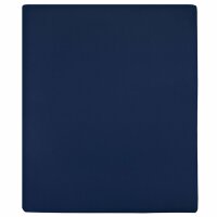 vidaXL Spannbettlaken 2 Stk. Jersey Marineblau 160x200 cm Baumwolle