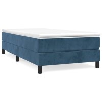 vidaXL Boxspringbett Dunkelblau 100x200 cm Samt