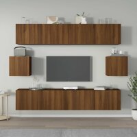 vidaXL 6-tlg. TV-Schrank-Set Braun Eichen-Optik Holzwerkstoff