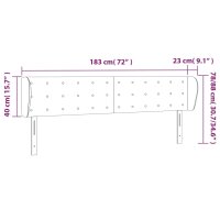 vidaXL Kopfteil mit Ohren Creme 183x23x78/88 cm Stoff