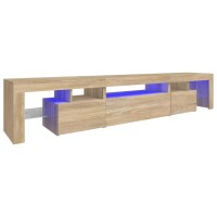 vidaXL TV-Schrank mit LED-Leuchten Sonoma-Eiche 215x36,5x40 cm