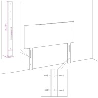 vidaXL Kopfteil mit Ohren Hellgrau 203x16x78/88 cm Samt