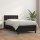 vidaXL Boxspringbett mit Matratze Schwarz 80x200 cm Kunstleder