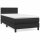 vidaXL Boxspringbett mit Matratze Schwarz 80x200 cm Kunstleder