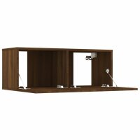 vidaXL 5-tlg. TV-Schrank-Set Braun Eichen-Optik Holzwerkstoff