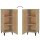 vidaXL Sideboard Sonoma-Eiche 34,5x34x90 cm Holzwerkstoff