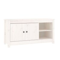 vidaXL TV-Schrank Wei&szlig; 103x36,5x52 cm Massivholz Kiefer