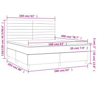 vidaXL Boxspringbett mit Matratze Dunkelgr&uuml;n 160x200 cm Samt