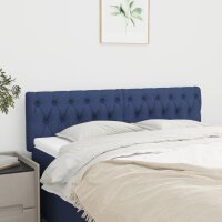 vidaXL Kopfteile 2 Stk. Blau 72x7x78/88 cm Stoff