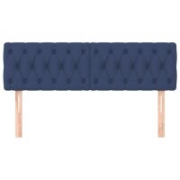 vidaXL Kopfteile 2 Stk. Blau 72x7x78/88 cm Stoff