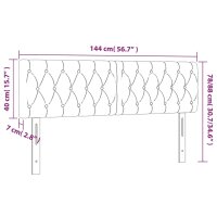 vidaXL Kopfteile 2 Stk. Blau 72x7x78/88 cm Stoff