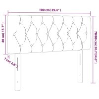 vidaXL Kopfteil Dunkelgrau 100x7x78/88 cm Stoff