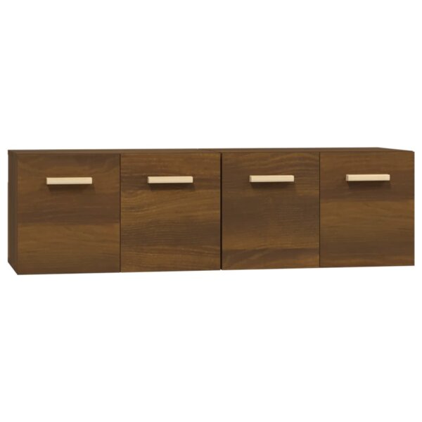 vidaXL Wandschr&auml;nke 2Stk Braun Eichen-Optik 60x36,5x35cm Holzwerkstoff