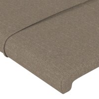 WOWONA Bettgestell mit Kopfteil Taupe 140x190 cm Stoff