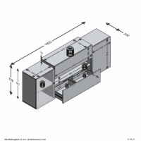 FMD TV-Schrank 182x33x70,2 cm Wei&szlig; und Artisan-Eiche