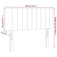 vidaXL Kopfteil Hellgrau 80x5x78/88 cm Samt