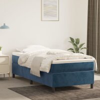 vidaXL Boxspringbett Dunkelblau 90x190 cm Samt