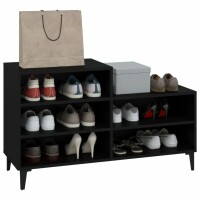 vidaXL Schuhregal Schwarz 102x36x60 cm Holzwerkstoff