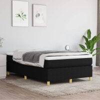 vidaXL Boxspringbett Schwarz 120x200 cm Stoff