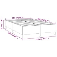 vidaXL Boxspringbett Schwarz 120x200 cm Stoff