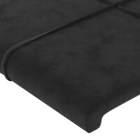 vidaXL Kopfteil mit Ohren Schwarz 163x16x78/88 cm Samt