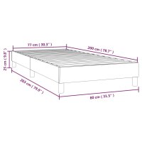 vidaXL Boxspringbett Braun 80x200 cm Kunstleder