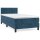 vidaXL Boxspringbett mit Matratze Dunkelblau 90x200 cm Samt