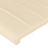 vidaXL Bettgestell mit Kopfteil Creme 90x190 cm Stoff