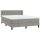 vidaXL Boxspringbett mit Matratze Hellgrau 140x190 cm Samt