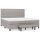 vidaXL Boxspringbett mit Matratze Hellgrau 200x200 cm Stoff