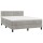 vidaXL Boxspringbett mit Matratze Hellgrau 140x190 cm Samt