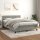 vidaXL Boxspringbett mit Matratze Hellgrau 140x190 cm Samt