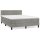 vidaXL Boxspringbett mit Matratze Hellgrau 140x190 cm Samt