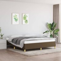 vidaXL Boxspringbett Dunkelbraun 160x200 cm Stoff