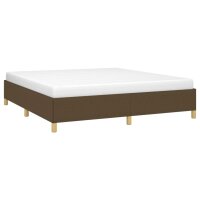 vidaXL Boxspringbett Dunkelbraun 160x200 cm Stoff