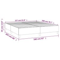 vidaXL Boxspringbett Dunkelbraun 160x200 cm Stoff