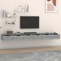 vidaXL Wandschränke 2 Stk. Grau Sonoma 102x30x20 cm Holzwerkstoff