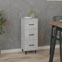 vidaXL Sideboard Betongrau 34,5x34x90 cm Holzwerkstoff