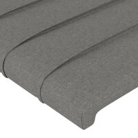 vidaXL Kopfteil mit Ohren Dunkelgrau 93x23x118/128 cm Stoff