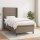 WOWONA Boxspringbett mit Matratze Taupe 100x200 cm Stoff