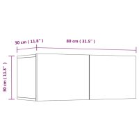 vidaXL 4-tlg. TV-Schrank-Set Grau Sonoma Holzwerkstoff