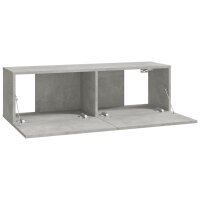 vidaXL 6-tlg. TV-Schrank-Set Betongrau Holzwerkstoff